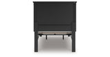 Lanolee Twin Panel Storage Bed with Mirrored Dresser and Nightstand in Black from Ashley Furniture - Luna Furniture