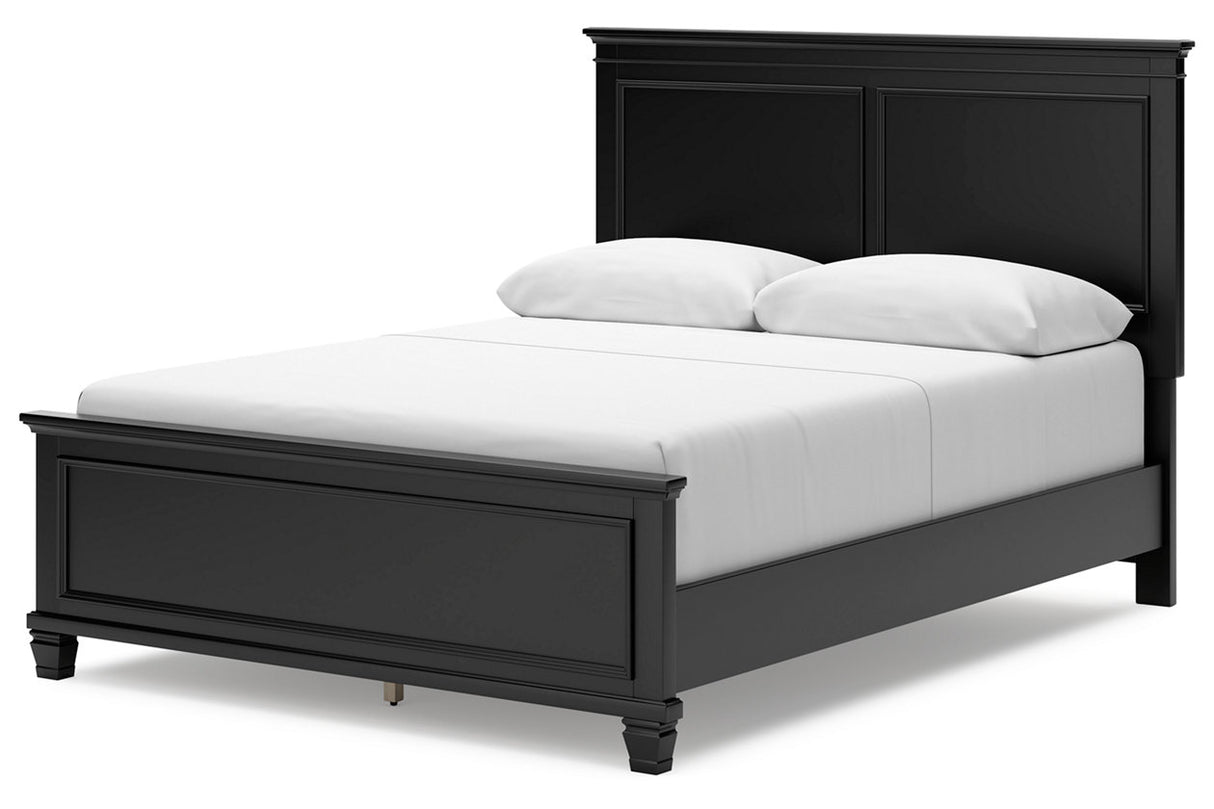 Lanolee Black Queen Panel Bed from Ashley - Luna Furniture