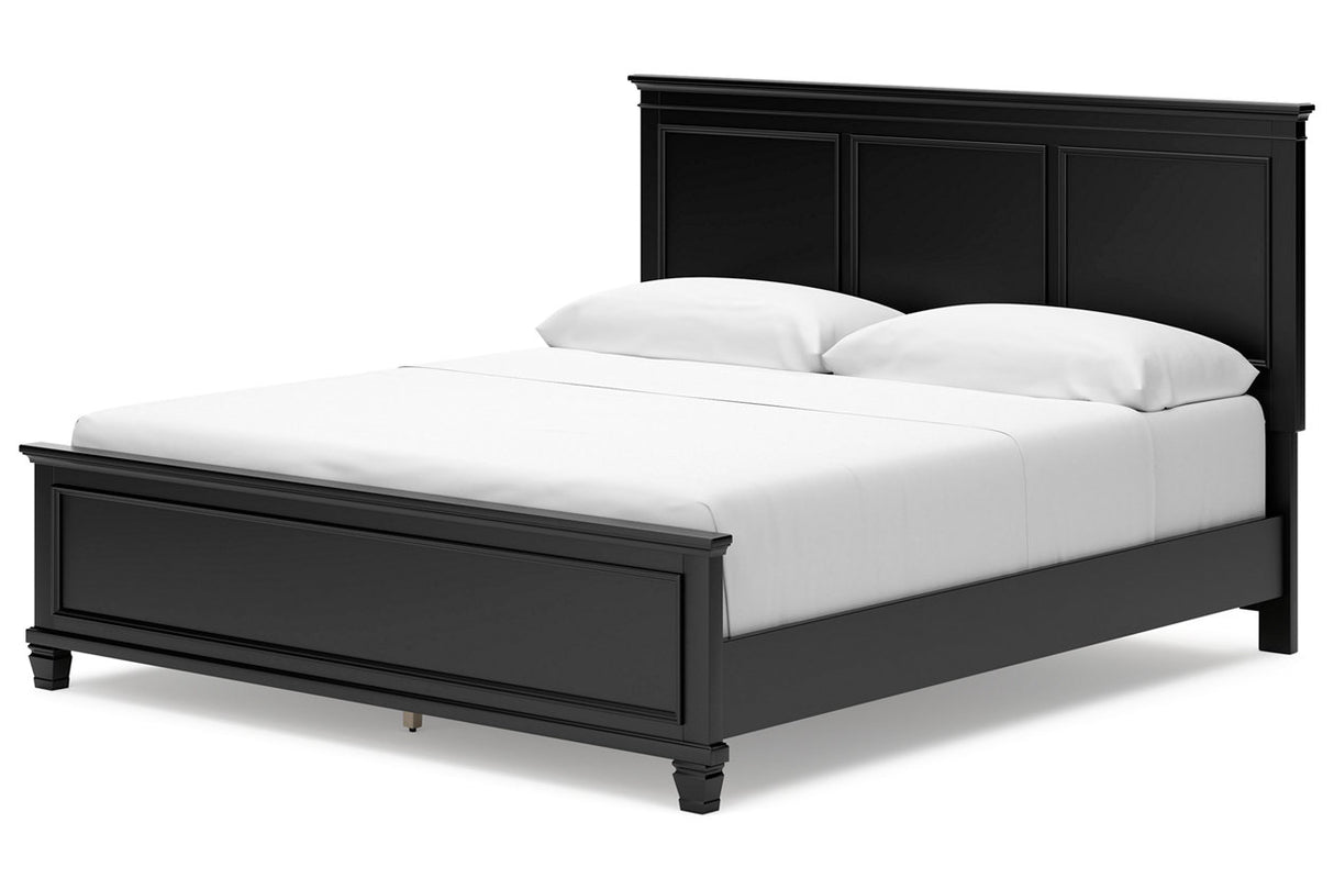 Lanolee Black California King Panel Bed from Ashley - Luna Furniture