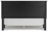 Lanolee California King Panel Bed with Mirrored Dresser in Black from Ashley Furniture - Luna Furniture