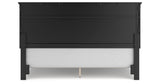 Lanolee California King Panel Bed with Mirrored Dresser, Chest and Nightstand in Black from Ashley Furniture - Luna Furniture