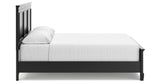 Lanolee California King Panel Bed with Mirrored Dresser, Chest and Nightstand in Black from Ashley Furniture - Luna Furniture