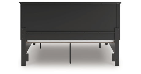 Lanolee California King Panel Storage Bed with Dresser in Black from Ashley - Luna Furniture