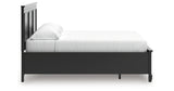 Lanolee California King Panel Storage Bed with Mirrored Dresser and Nightstand in Black from Ashley - Luna Furniture