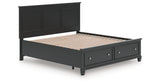 Lanolee King Panel Storage Bed with Dresser in Black from Ashley - Luna Furniture