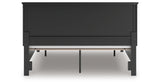 Lanolee King Panel Storage Bed with Mirrored Dresser in Black from Ashley - Luna Furniture