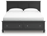 Lanolee Black King Panel Storage Bed from Ashley - Luna Furniture