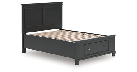 Lanolee Full Panel Storage Bed with Dresser and Nightstand in Black from Ashley - Luna Furniture