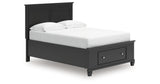 Lanolee Full Panel Storage Bed with Dresser and Chest in Black from Ashley Furniture - Luna Furniture