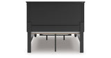Lanolee Full Panel Storage Bed with Mirrored Dresser and Nightstand in Black from Ashley Furniture - Luna Furniture