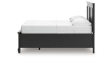 Lanolee Full Panel Storage Bed with Mirrored Dresser and Nightstand in Black from Ashley Furniture - Luna Furniture
