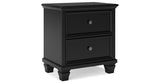 Lanolee Twin Panel Bed with Mirrored Dresser and Nightstand in Black from Ashley Furniture - Luna Furniture