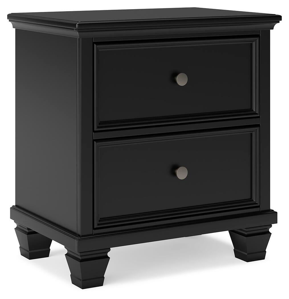 Lanolee Black King Panel Bed, Dresser, Mirror and Nightstand from Ashley - Luna Furniture