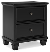 Lanolee Black King Panel Bed, Dresser, Mirror and Nightstand from Ashley - Luna Furniture