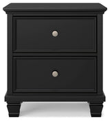 Lanolee Black King Panel Bed, Dresser, Mirror and Nightstand from Ashley - Luna Furniture