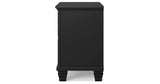 Lanolee Twin Panel Bed with Mirrored Dresser and Nightstand in Black from Ashley Furniture - Luna Furniture