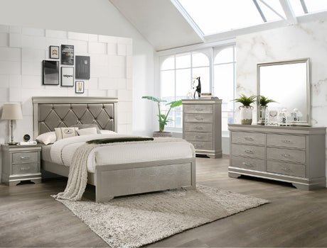 Amalia Champagne Silver Bedroom Mirror (Mirror Only) from Crown Mark - Luna Furniture