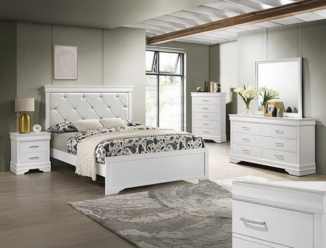 Amalia White Nightstand from Crown Mark - Luna Furniture