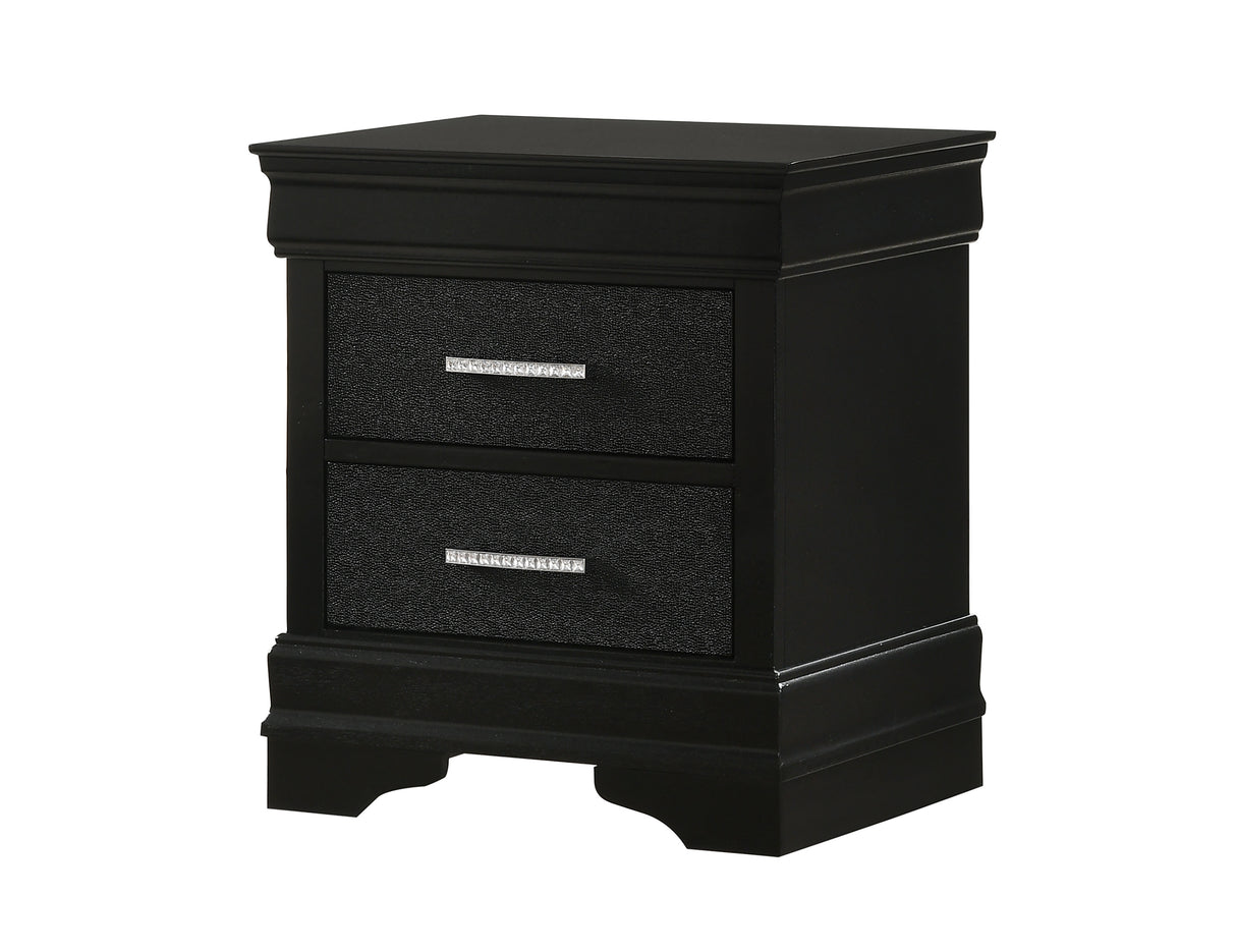 Amalia Black Nightstand from Crown Mark - Luna Furniture