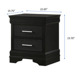 Amalia Black Nightstand from Crown Mark - Luna Furniture
