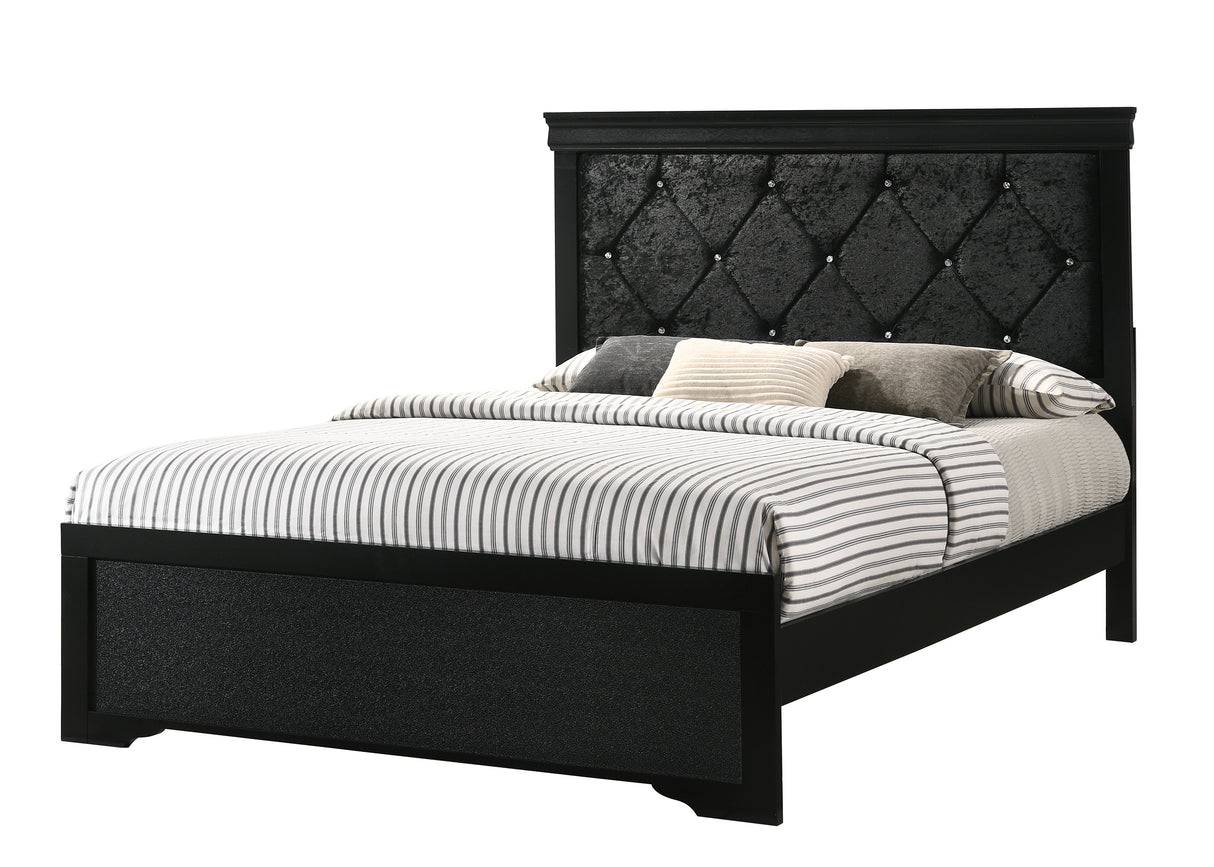 Amalia Black Full Panel Bed from Crown Mark - Luna Furniture
