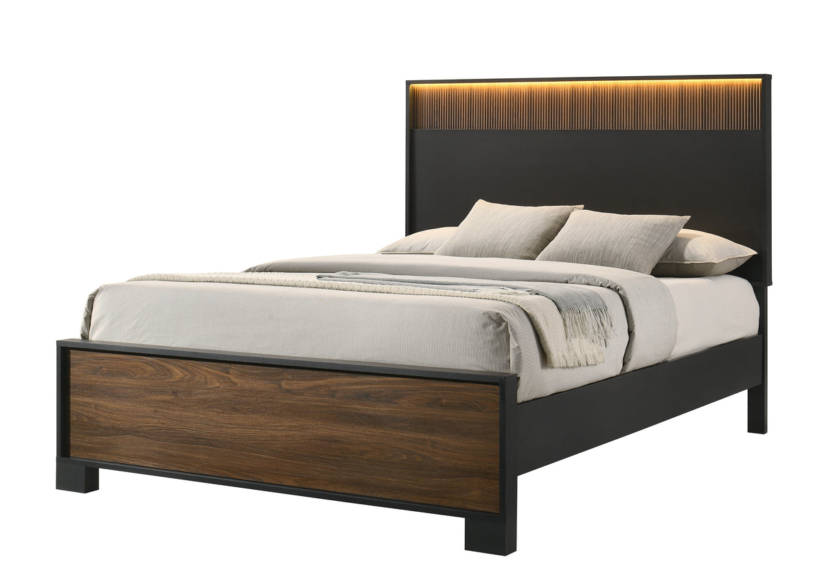 Nemy Brown King Bed from Crown Mark - Luna Furniture