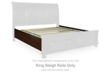 Porter Rustic Brown King Sleigh Rails from Ashley Furniture - Luna Furniture