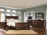 Porter Rustic Brown Queen Panel Bed, Dresser and Mirror from Ashley Furniture - Luna Furniture