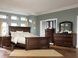 Porter Rustic Brown California King Panel Bed, Dresser and Mirror from Ashley - Luna Furniture