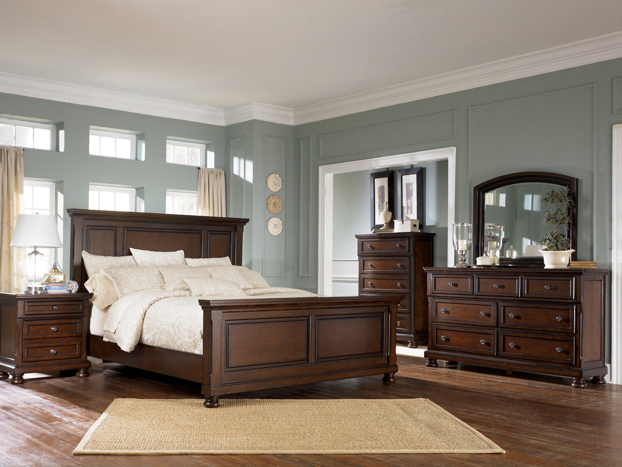 Porter Rustic Brown California King Panel Bed from Ashley Furniture - Luna Furniture