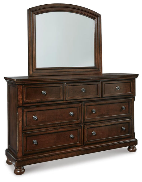 Porter Rustic Brown Dresser and Mirror from Ashley Furniture - Luna Furniture