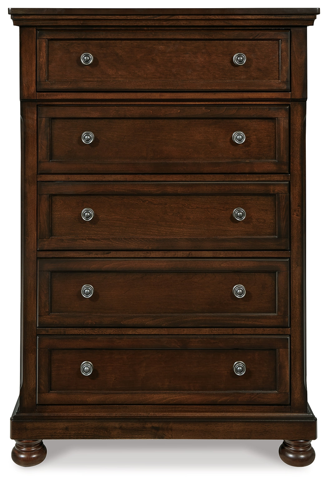 Porter Rustic Brown King Panel Bed, Dresser, Mirror, Chest and Nightstand from Ashley Furniture - Luna Furniture
