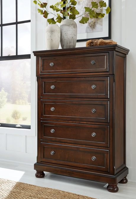 Porter Rustic Brown Chest of Drawers from Ashley - Luna Furniture
