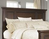 Porter Rustic Brown Queen Panel Bed, Dresser, Mirror and Nightstand from Ashley - Luna Furniture