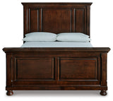 Porter Rustic Brown Queen Panel Bed, Dresser, Mirror and Nightstand from Ashley - Luna Furniture