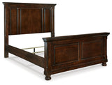 Porter Rustic Brown Queen Panel Bed, Dresser, Mirror and Nightstand from Ashley - Luna Furniture