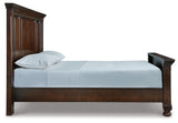 Porter Rustic Brown Queen Panel Bed, Dresser, Mirror and 2 Nightstands from Ashley Furniture - Luna Furniture