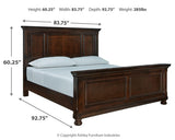 Porter Rustic Brown California King Panel Bed, Dresser and Mirror from Ashley - Luna Furniture