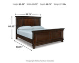 Porter Rustic Brown King Panel Bed