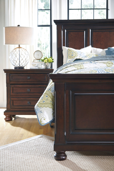 Porter Rustic Brown King Panel Bed from Ashley - Luna Furniture