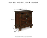 Porter California King Panel Bed with Mirrored Dresser, Chest and 2 Nightstands in Rustic Brown from Ashley - Luna Furniture