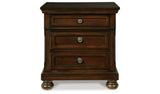 Porter California King Panel Bed with Mirrored Dresser, Chest and 2 Nightstands in Rustic Brown from Ashley Furniture - Luna Furniture
