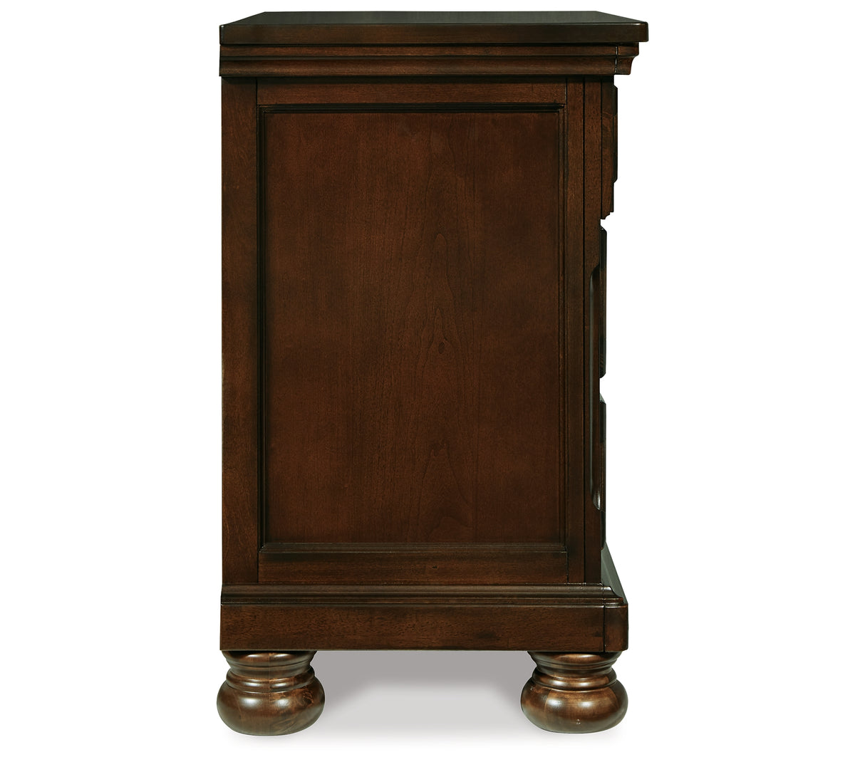 Porter California King Panel Bed with Mirrored Dresser, Chest and 2 Nightstands in Rustic Brown from Ashley Furniture - Luna Furniture