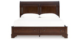 Trellington Brown King Sleigh Storage Bed from Ashley Furniture - Luna Furniture