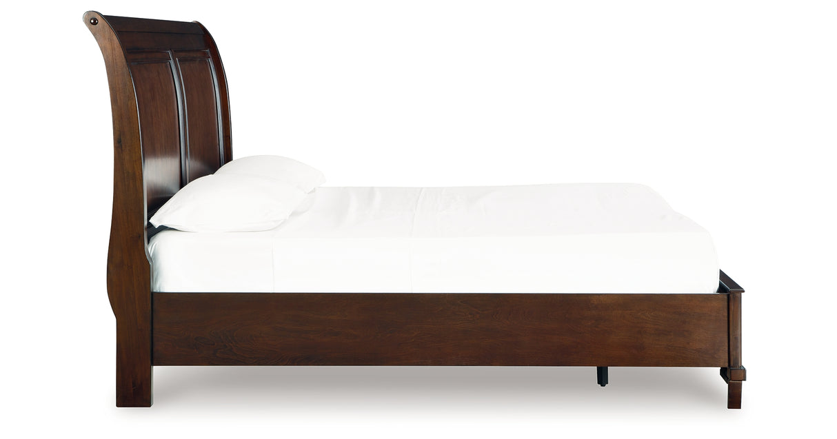 Trellington Brown King Sleigh Storage Bed from Ashley Furniture - Luna Furniture