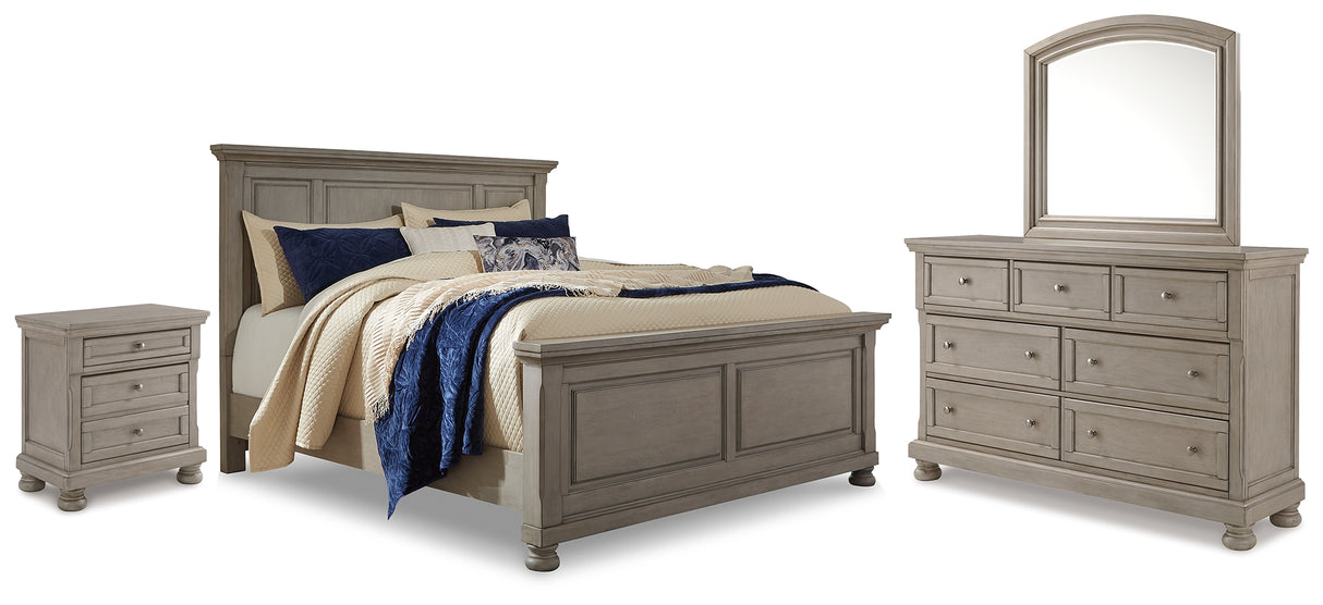 Lettner Light Gray Panel Bedroom Set from Ashley - Luna Furniture