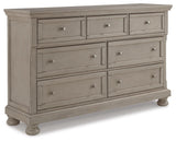 Lettner Light Gray Queen Panel Bed Dresser and 2 Nightstands from Ashley - Luna Furniture