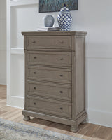 Lettner Light Gray Chest of Drawers from Ashley - Luna Furniture