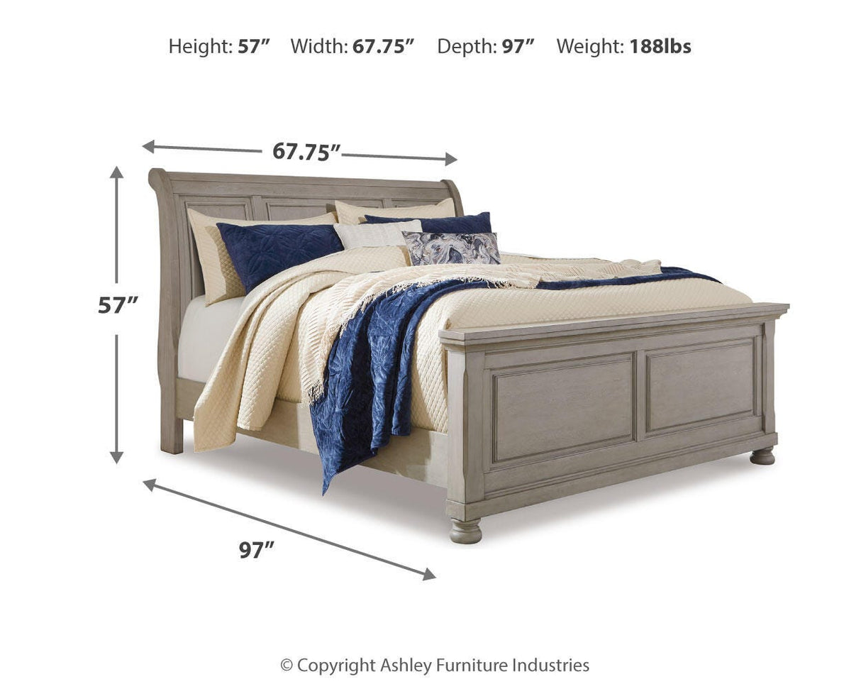 Lettner Light Gray Queen Sleigh Bed