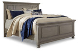 Lettner Light Gray Queen Panel Bed Dresser and 2 Nightstands from Ashley - Luna Furniture